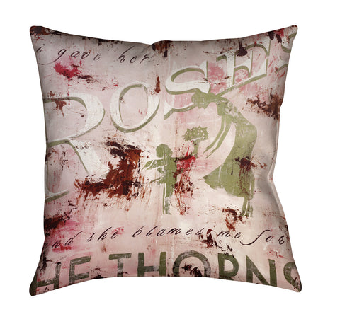 "Roses" Outdoor Throw Pillow