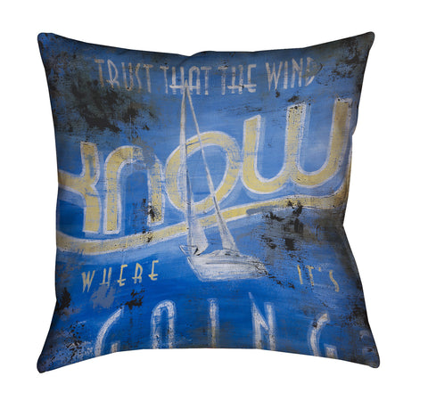 "Wind Knows" Outdoor Throw Pillow
