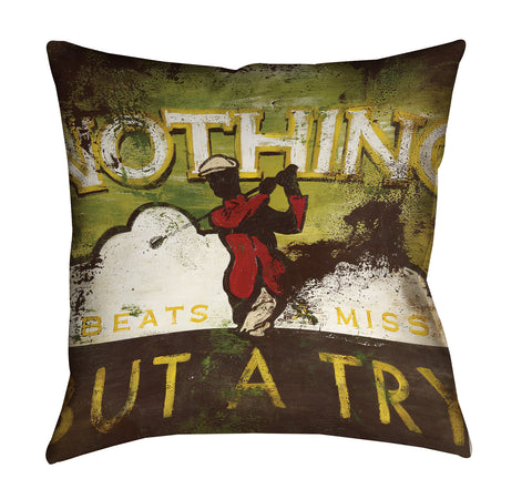 "Nothing Beats A Miss" Outdoor Throw Pillow