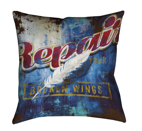 "Broken Wings" Throw Pillow