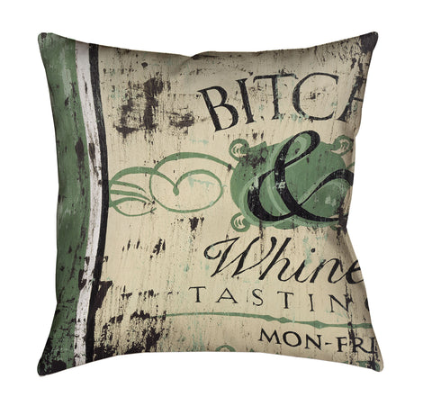 "Bitch & Whine Outdoor Throw Pillow