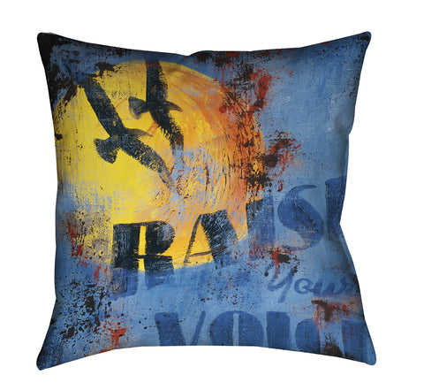 "Raise Your Voice" Outdoor Throw Pillow