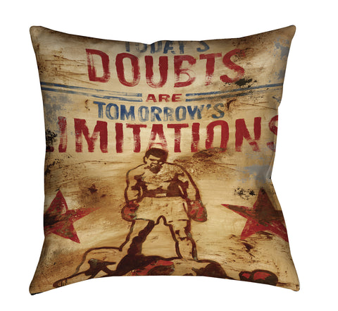 "The Mind Of Greatness" Outdoor Throw Pillow