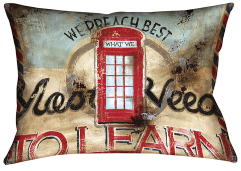 "Self Taught" Outdoor Throw Pillow