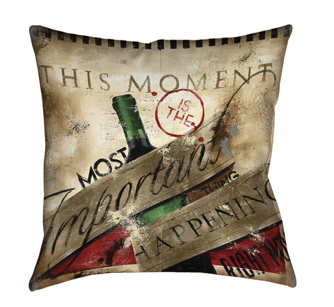 "Pay Attention" Outdoor Throw Pillow