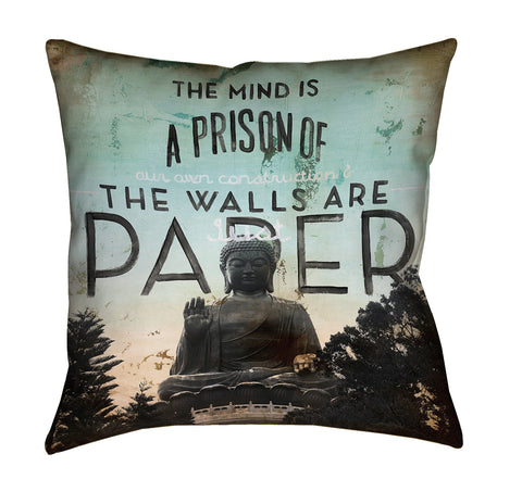 "Minimum Security" Outdoor Throw Pillow