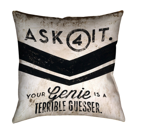 "Say Please" Outdoor Throw Pillow