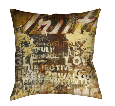 "Subjective Truths" Outdoor Throw Pillow