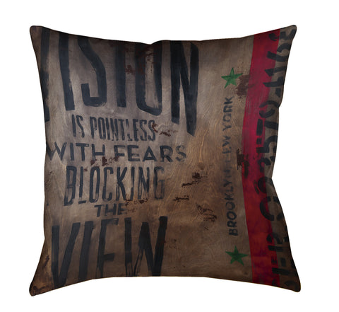 "A Terrible View" Throw Pillow