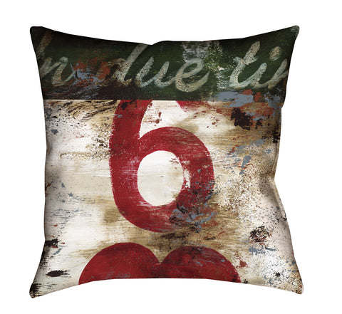 "6: In Due Time" Outdoor Throw Pillow