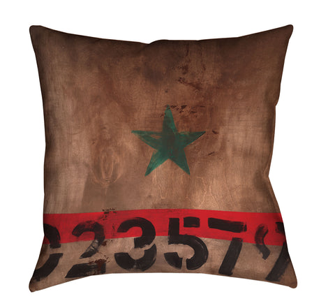 "STAR 023579" Throw Pillow