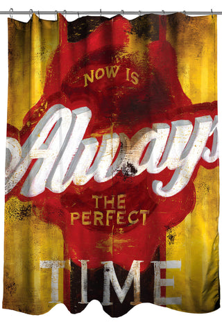 "Perfect Timing" Shower Curtain