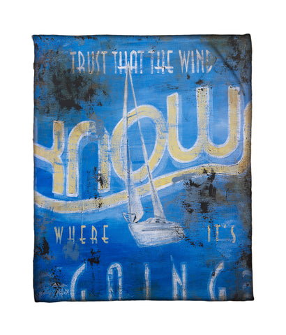 "Wind Knows" Fleece Throw