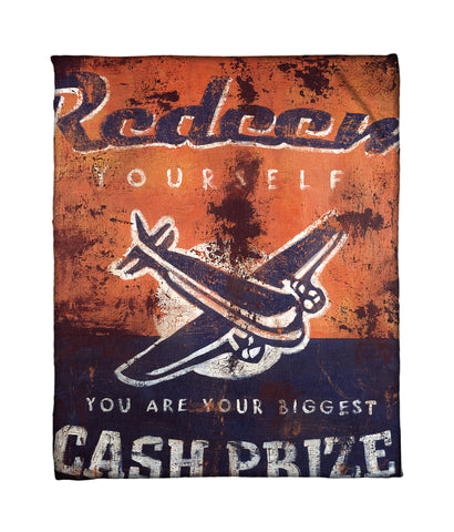 "Biggest Cash Prize" Fleece Throw