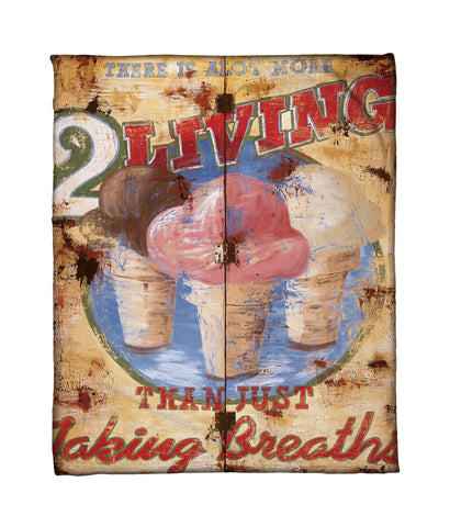"Taking Breaths" Fleece Throw
