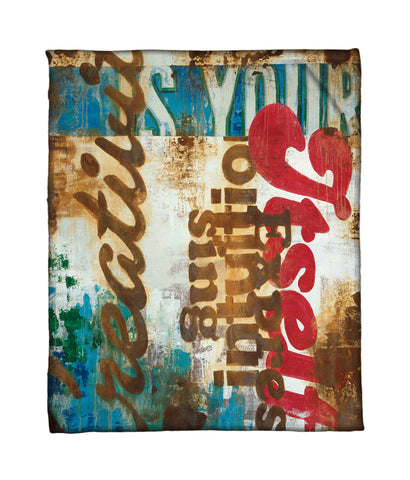 "Intuition Expressing" Fleece Throw