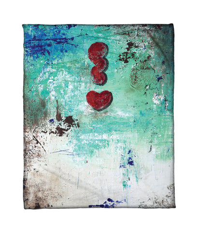 "Love Cloud: Get Excited" Fleece Throw