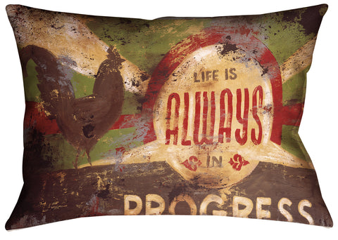 "Always In Progress" Throw Pillow