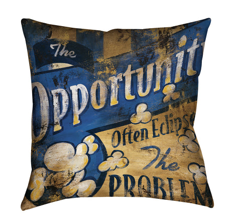 "Opportunity" Outdoor Throw Pillow