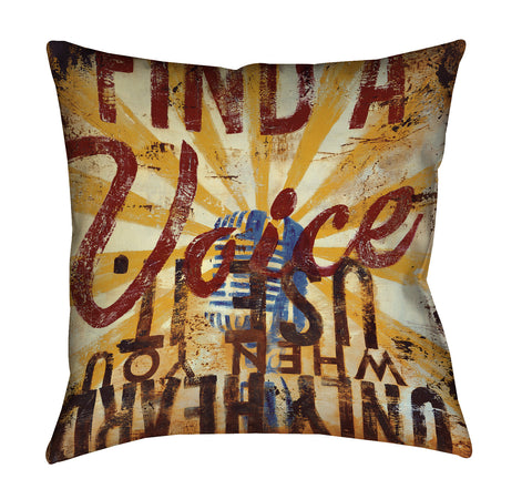 "The Voice Within" Outdoor Throw Pillow