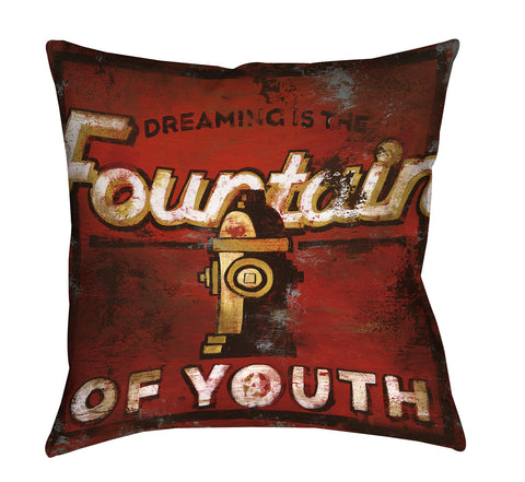 "Fountain Of Youth" Outdoor Throw Pillow