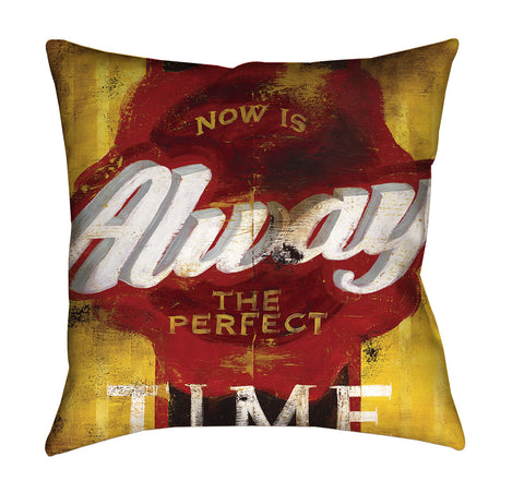 "Perfect Timing" Throw Pillow