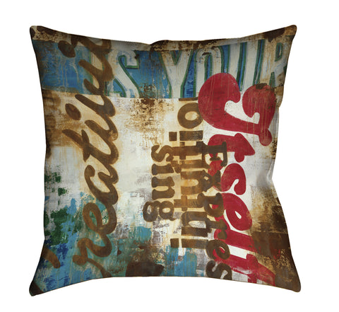 "Intuition Expressing" Outdoor Throw Pillow
