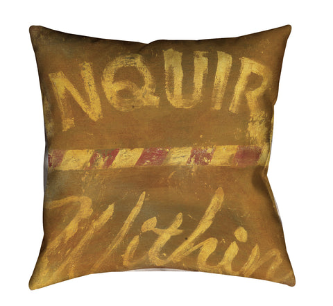 "Know It All" Outdoor Throw Pillow