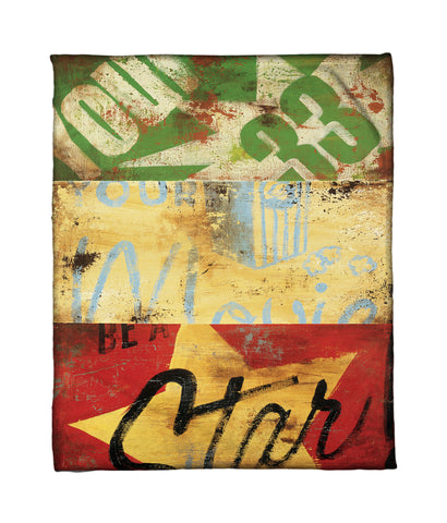 "Hollywood For The Common Folk" Fleece Throw