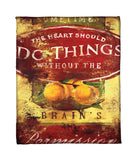 "Brain's Permission" Fleece Throw