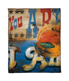 "The Heart,The Truth And The Tongue That Speaks It" Fleece Throw